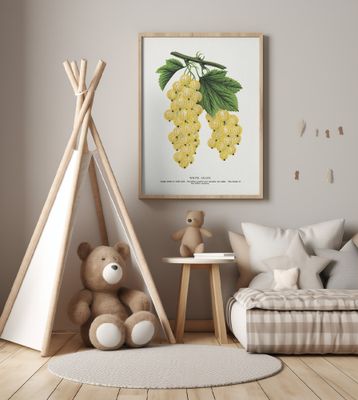 White Grape Lithograph