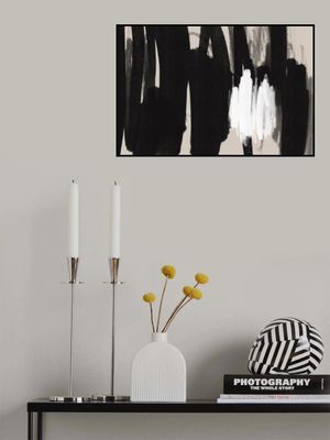 Expressive Black and White Brushstrokes