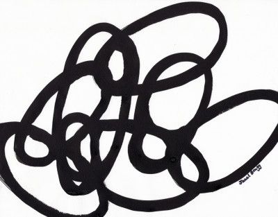 Ovals With Sumi Ink I