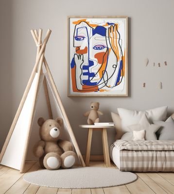 Abstract Line Art Romance