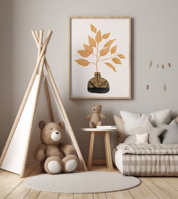 Tribal Vase By Catsanddotz 32 X 40 Inches