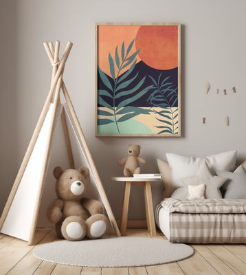 Abstract Art Tropical Leaves