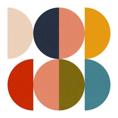 Mid Century Geometric Color Play 1