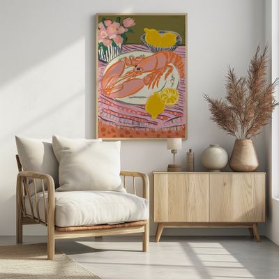 Vibrant Lobster Still Life