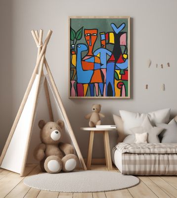 Geometric Shapes And Bold Colors In A Modern Style