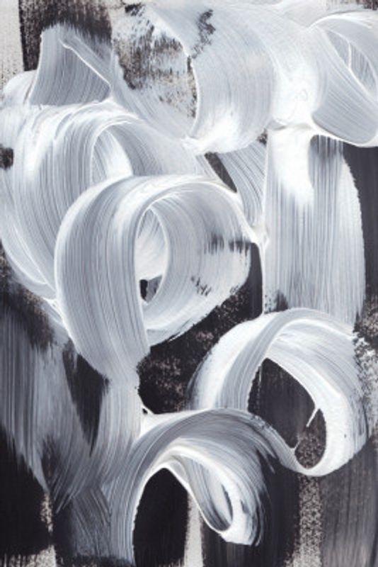 Swirling White Brushstrokes