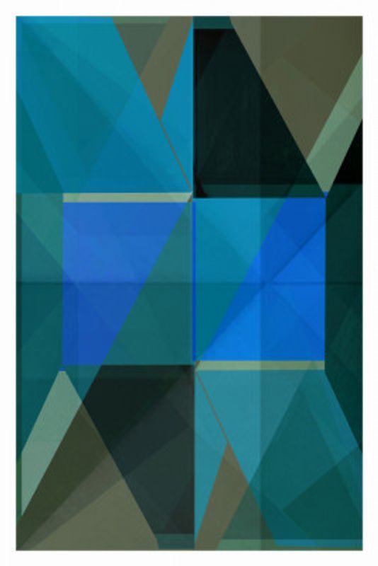 Overlapping Blue And Green Translucent Shapes