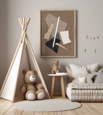 Brown Paper Cuts Painting