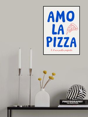 Amo la pizza - blue/red