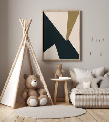 Geometric Shapes With Contrasting Colors