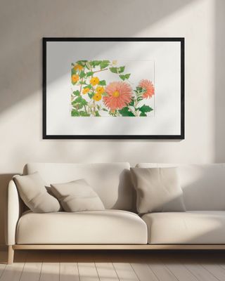 Thunbergia & Aster Flower,