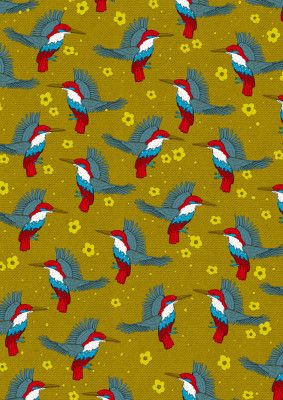 Kingfisher birds in flight pattern