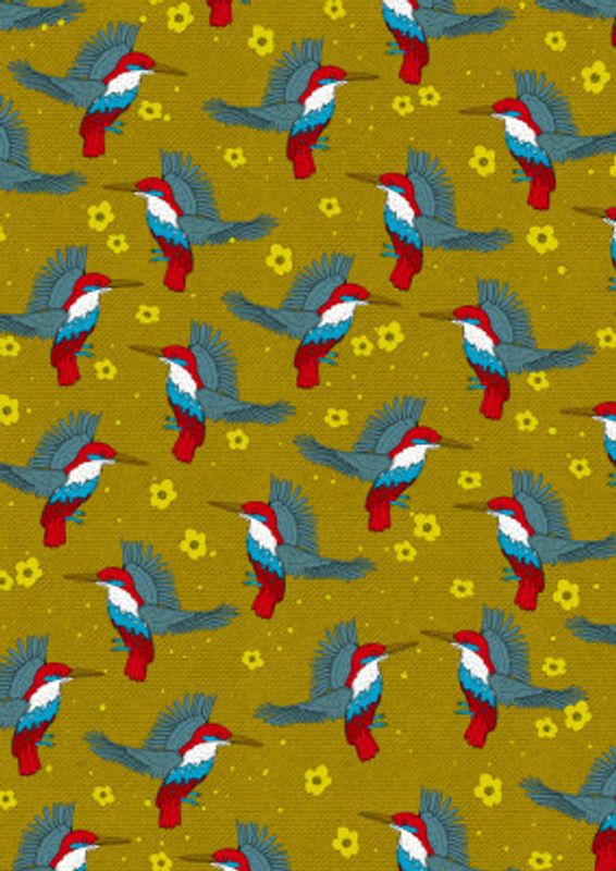 Kingfisher birds in flight pattern