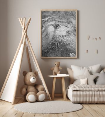 Abstract Artwork Greyscale #4