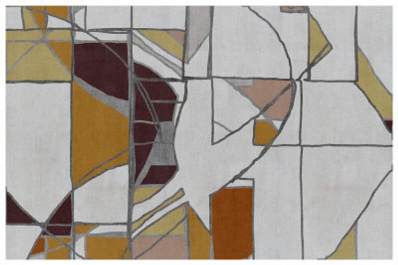 Abstract Geometric Forms in Warm Tones