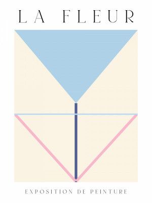 La Fleur Geometric Flowers Poster Set 3
