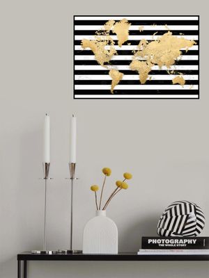 Detailed world map with cities, Harper