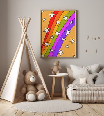 Rainbow Star Art