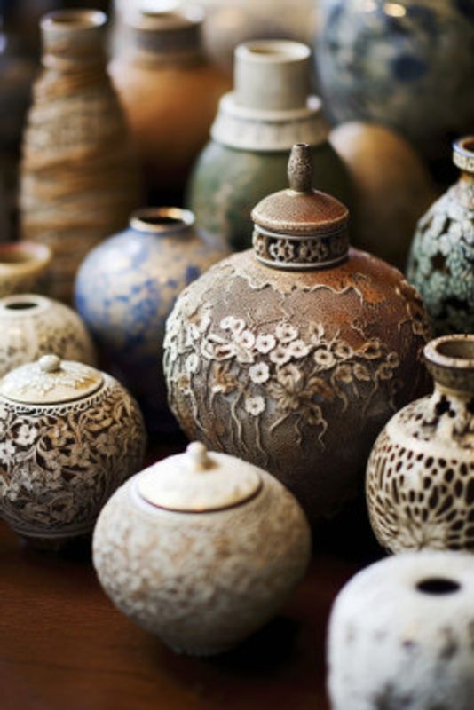 Intricate Ceramic Vases