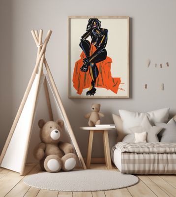 Woman Resting Her Chin On Her Hand Dark