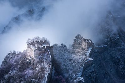 Peach blossom snow of the Great Wall