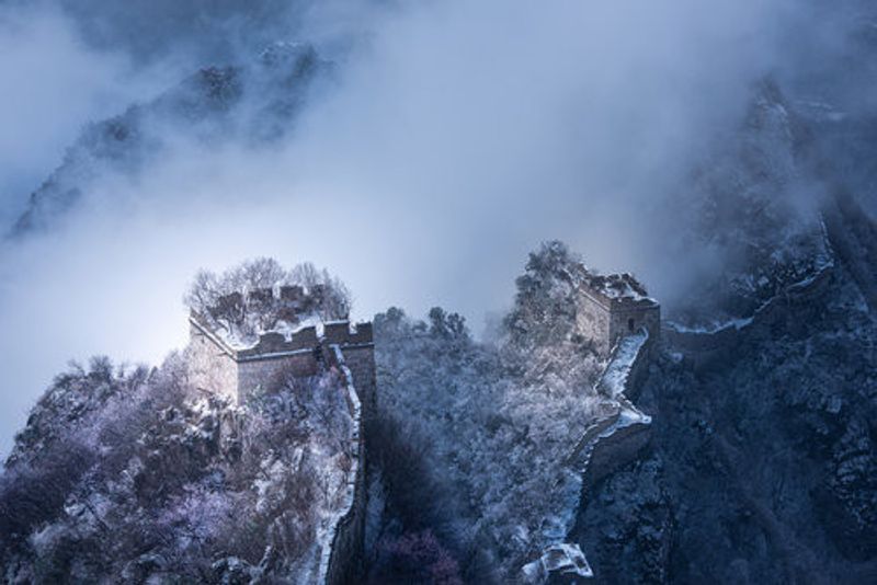 Peach blossom snow of the Great Wall