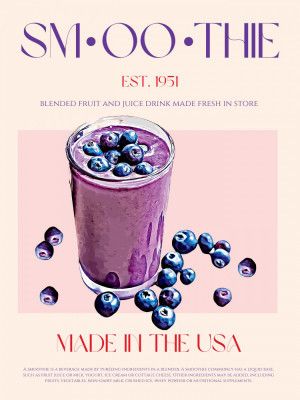 Blueberry Smoothie Illustration