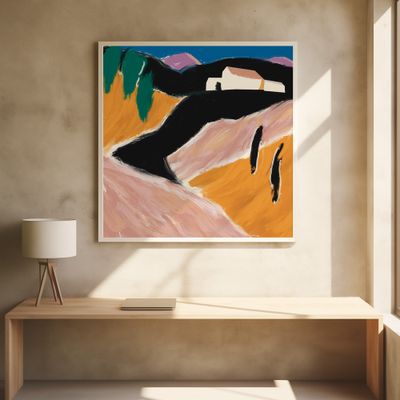 Abstract Landscape With A Minimalist House