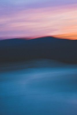 sunset over the mountain