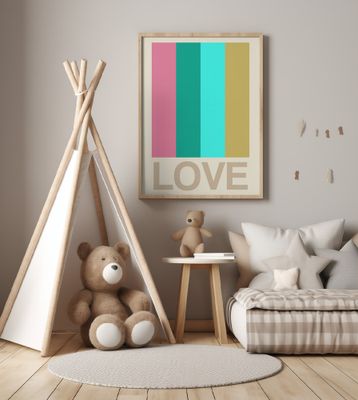 Retro Stripe LOVE CItrus