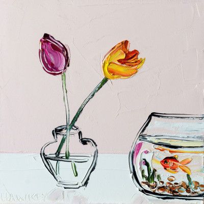 Goldfish and Tulips