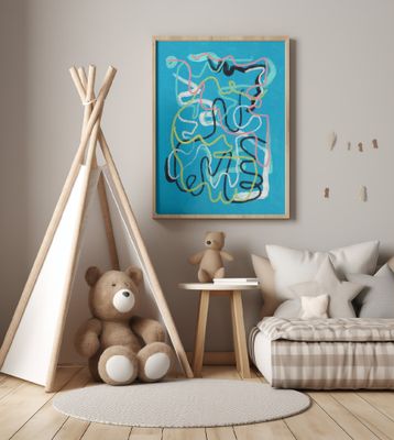 Vibrant Composition Of Intertwining Colorful Lines