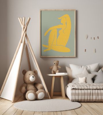 Figure Green And Yellow Matisse Style