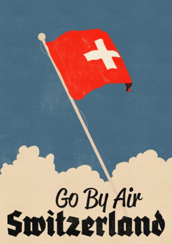 Go By Air Switzerland Travel Flag