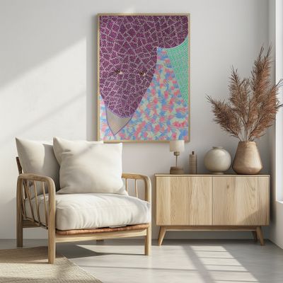Purple Patterned Portrait