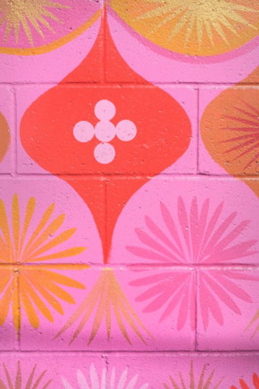 Las Vegas Wall Mural Pink