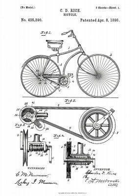 Bicycle Patent 1890