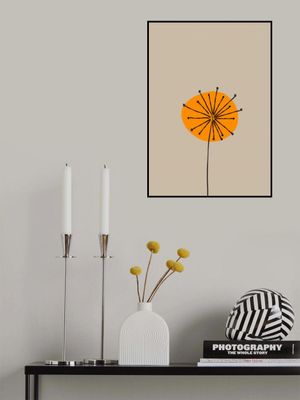 Mid 20th Century Orange Flower