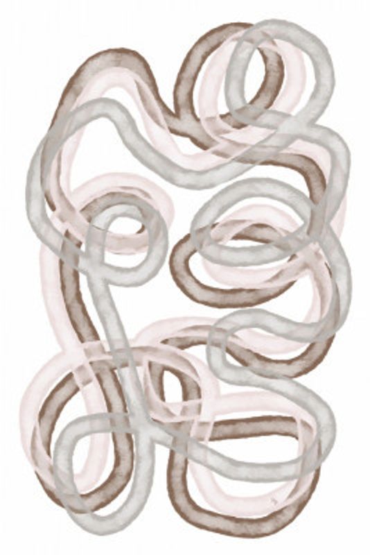 Abstract Intertwined Lines In Soft Earthy Tones