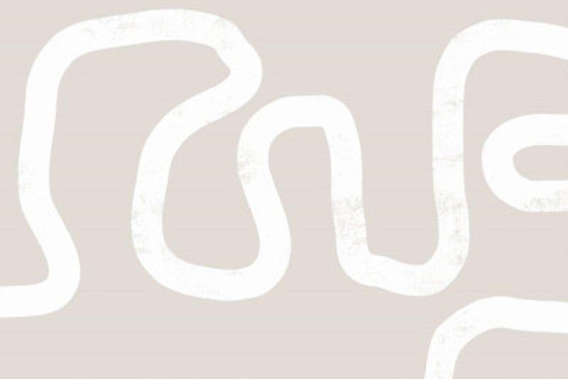 Fluid White Lines On A Beige Background