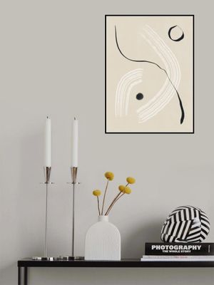 Abstract neutral line art minimalist