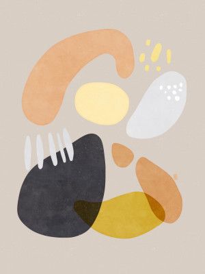 Organic Bold Shapes Brown Orange