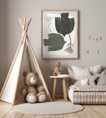 Abstract Birds Flight