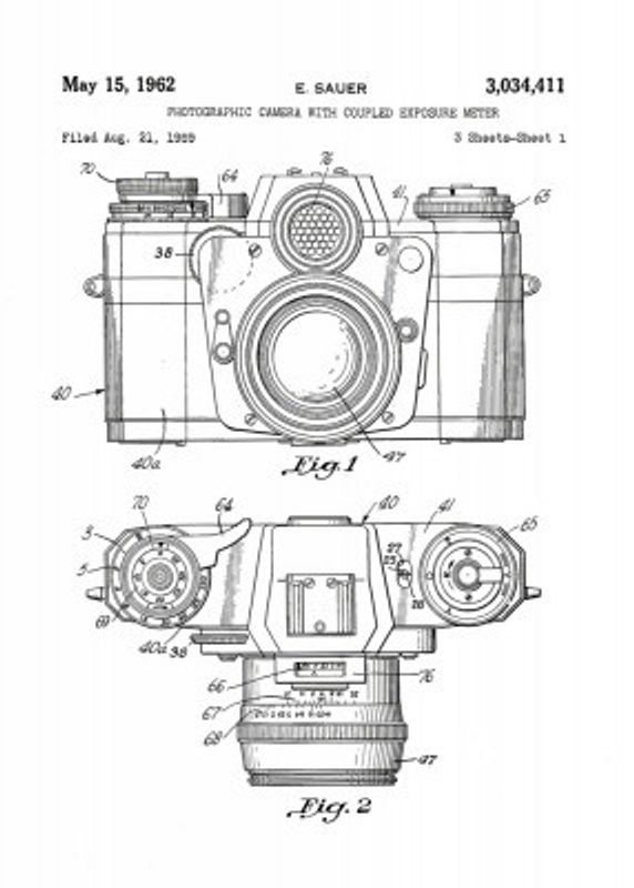 Camera Patent 1962
