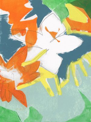 Soft Rustic Bright Florals No1 Print