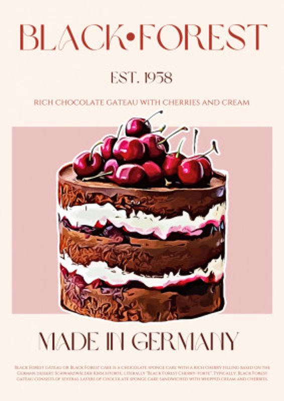 Black Forest Gateau Print