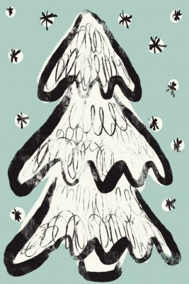 Christmas Tree And Snow