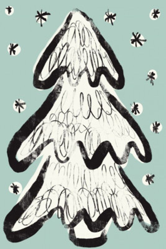 Christmas Tree And Snow