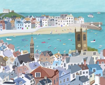 The Beautiful St Ives, Cornwall, UK by Artist Carla Daly