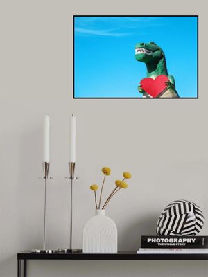 Tyrannosaurus Rex with a Red Paper Heart